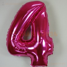Шар (40''/102 см) Цифра, 4, Фуше